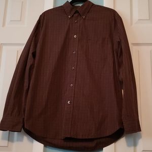Mens Docker Plaid Button-Down Size L